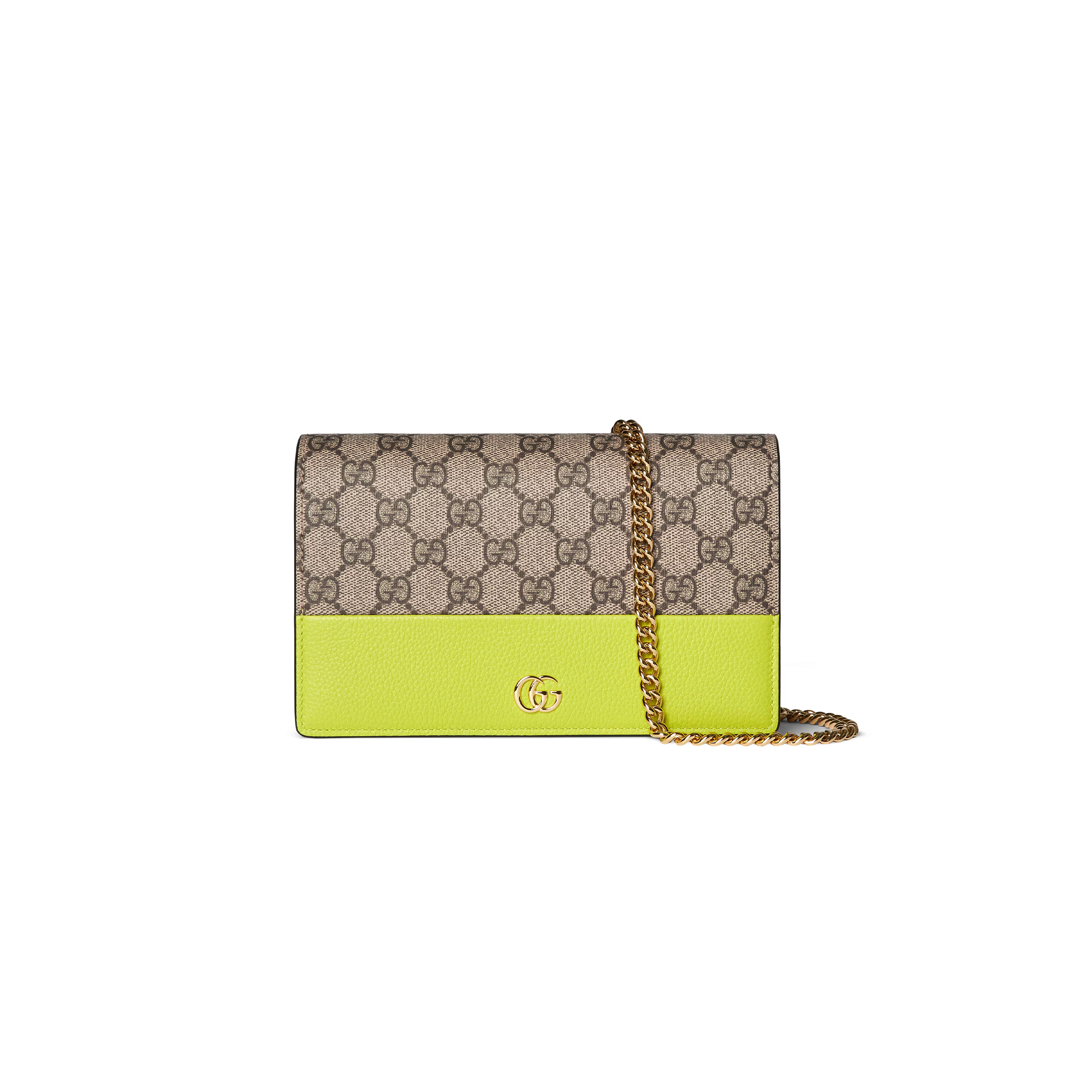 GUCCI GG MARMONT BI-COLOR WALLET ON CHAIN 497985 (20*12.5*4cm)